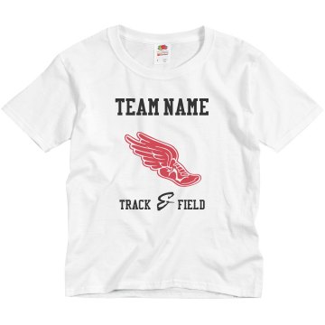 Wildcat Track And Field Youth Basic Gildan Ultra Cotton Crew Neck Tee