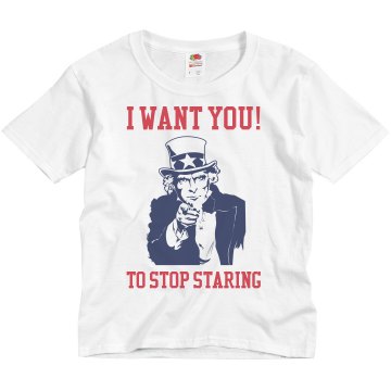 I Want You... Youth Basic Gildan Ultra Cotton Crew Neck Tee