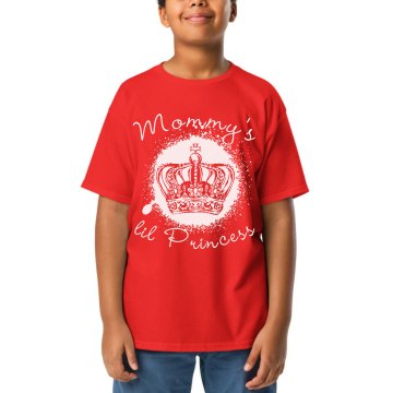 Mommy's Princess Crown Youth Gildan Ultra Cotton Crew Neck Tee