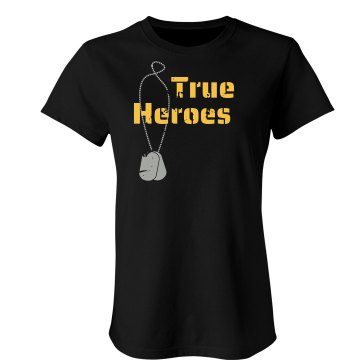 True Heroes Distress T Junior Fit Bella Sheer Longer Length Rib Tee