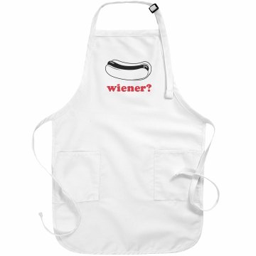 Would You Like a Wiener? Basic White Apron