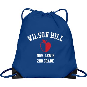 Mrs. Lewis School Bag Port & Company Drawstring Cinch Bag