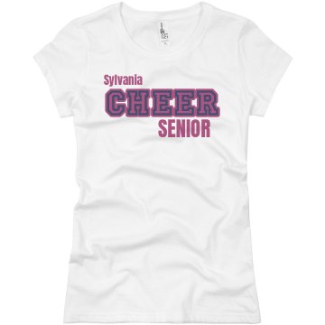 Cheer Center Pink Tee Junior Fit Basic Bella Favorite Tee