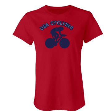 USA Cycling  Junior Fit American Apparel Fine Jersey Tee