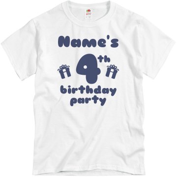 Craig's 4th Birthday Unisex Basic Gildan Heavy Cotton Crew Neck Tee