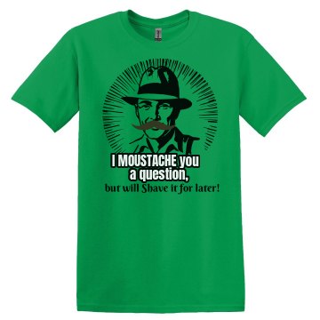 Mustache Graphic Tee Unisex Gildan Heavy Cotton Crew Neck Tee