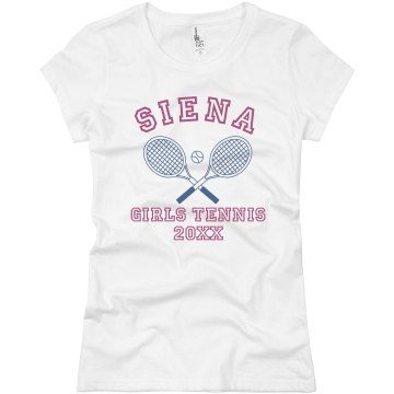 Girls Tennis Tee Junior Fit Basic Bella Favorite Tee