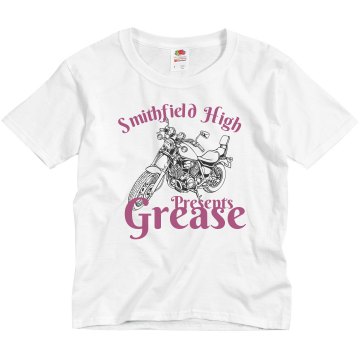 High School Grease w/Back Youth Basic Gildan Ultra Cotton Crew Neck Tee