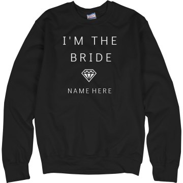 I'm The Bride Junior Fit Bella Fleece Raglan Zip Hoodie