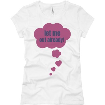 Baby Thought Clouds Junior Fit Basic Bella Favorite Tee