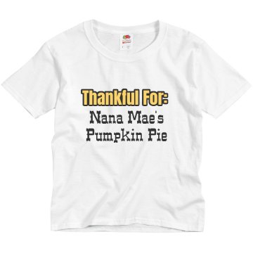 Thankful For Nana's Pie Youth Anvil Ringer Tee