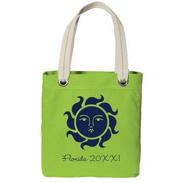Girl Trip to Florida Port Authority Color Canvas Tote