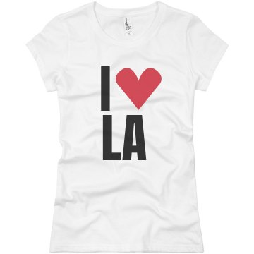 I Love LA Junior Fit Basic Bella Favorite Tee
