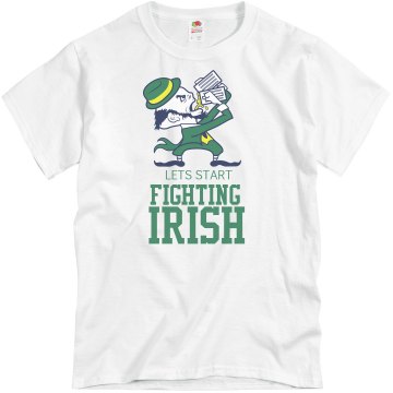 Lets Fight Irish Unisex Basic Gildan Heavy Cotton Crew Neck Tee