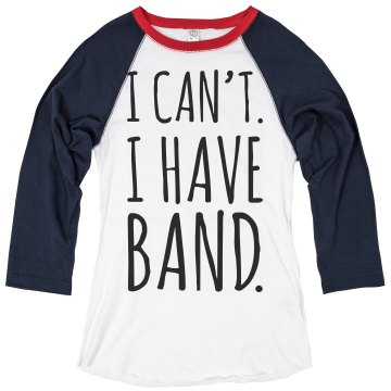 Senior Band Camp Tee Junior Fit Bella 1x1 Rib Cap Sleeve Raglan Tee
