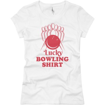 Lucky Bowling Shirt Junior Fit Basic Bella Favorite Tee