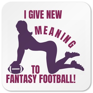 Fantasy Football Coaster Square Plastic Coaster with Cork Back