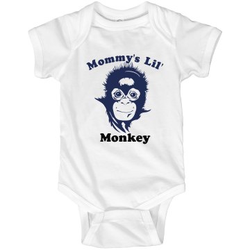 Mommy's Lil' Monkey Infant Rabbit Skins Lap Shoulder Creeper