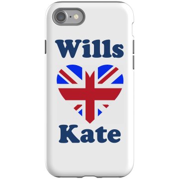 Wills and Kate iPhone Rubber iPhone 4 & 4S Case Black