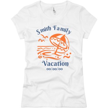 Smith Family Vacation Tee Junior Fit Basic Bella Favorite Tee