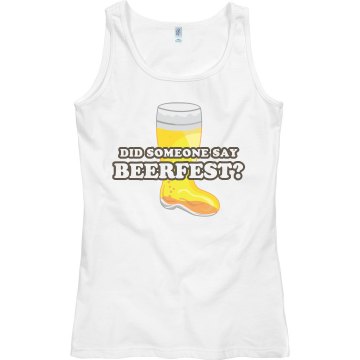 Beerfest? Junior Fit Bella Sheer Longer Length Rib Tee