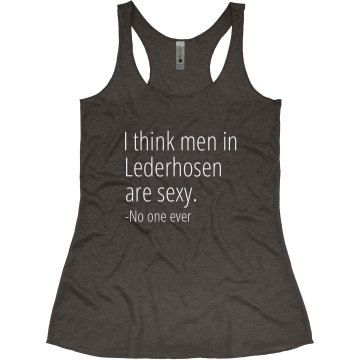 Men In Lederhosen Junior Fit Bella 1x1 Rib Ringer Tee