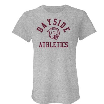 Bayside Athletics Junior Fit Bella Crewneck Jersey Tee