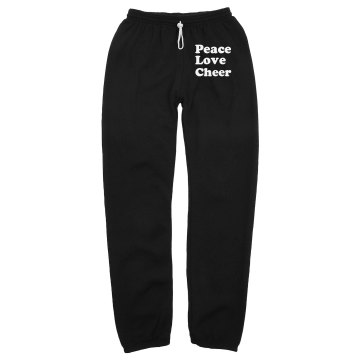 Peace Love Cheer Sweats Junior Fit Bella Straight Leg Fleece Sweatpant