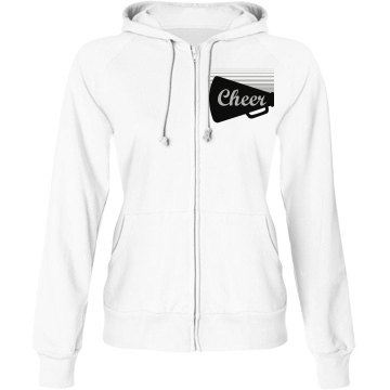 Cheer Mic Hoodie Junior Fit Bella Fleece Raglan Zip Hoodie
