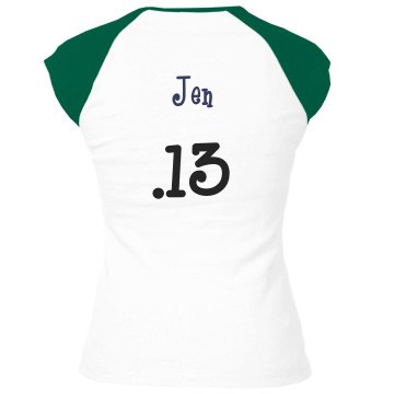 Team Fem-Cup Jersey Junior Fit Bella 1x1 Rib Cap Sleeve Raglan Tee