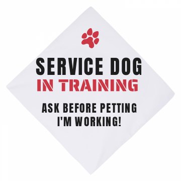 Service Dog In Training Dog Bandana
