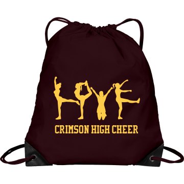 Cheerleading Love Bag Port & Company Drawstring Cinch Bag