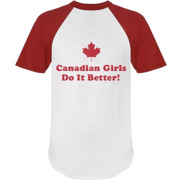 Canadian Girls Junior Fit Bella 1x1 Rib Ringer Tee