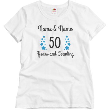 50 Years of Joy Misses Relaxed Fit Basic Gildan Ultra Cotton Tee
