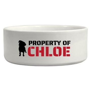 Property Of... Ceramic Pet Bowl