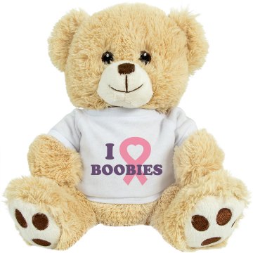 Breast Cancer Boobie Bear Plush Baby Shower Teddy Bear