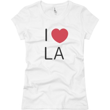 I Love LA Tee Junior Fit Basic Bella Favorite Tee