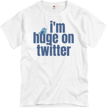Huge on Twitter Text Tee Unisex Basic Gildan Heavy Cotton Crew Neck Tee