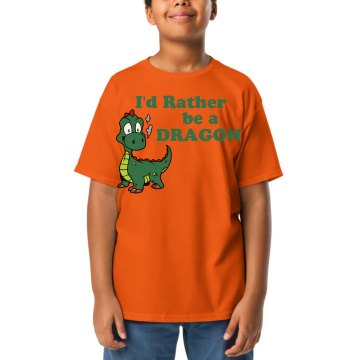 Rather Be Dragon Youth Gildan Ultra Cotton Crew Neck Tee