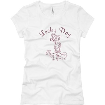 Lucky Dog Walking Junior Fit Basic Bella Favorite Tee