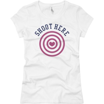 Shoot Here Junior Fit Basic Bella Favorite Tee
