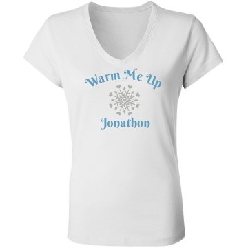 Warm Me Up! Junior Fit Bella Long Sleeve Sheer Longer Length Rib V-Neck Tee