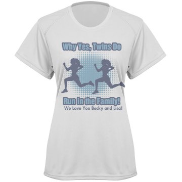 Twins Run in the Family Paragon Women's Performance Tee