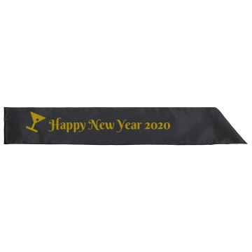 Happy New Year Sash Adult Satin Party Sash