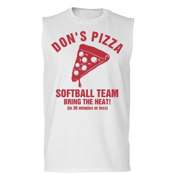 Pizza Softball Team Unisex Gildan Heavy Cotton Crew Neck Tee