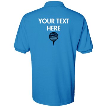 Golf Shirt Back - Mr.Blue Unisex Jerzees Spotshield Polo Shirt