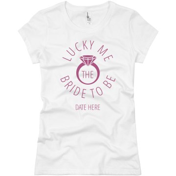 Lucky Me Bridal Junior Fit Bella Sheer Longer Length Rib V-Neck Tee 