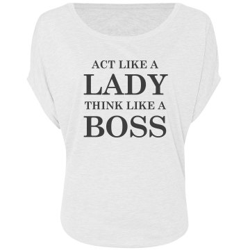 Think Like A Boss Misses Bella Flowy Draped Sleeve Dolman