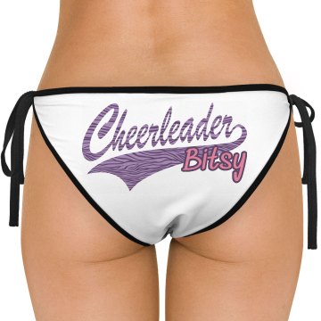 Cheerleader Zebra Butt American Apparel Nylon Tricot Side-Tie Bikini Swimsuit Bottom