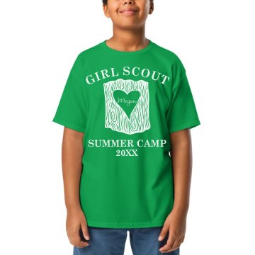 Girls Scout Summer Camp Youth Gildan Ultra Cotton Crew Neck Tee